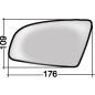 VETRO CON PIASTRA SINISTRO ASFERICO TERMICO AUDI A3 8P18PA 20032008, AUDI A4 8E28E5 20002004, AUDI A4 8E28E5 20042007, AUDI A6 