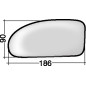 VETRO CON PIASTRA SINISTRO CONVESSO CON ATTACCO TONDO FORD FOCUS DNWDFW 19982004
