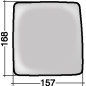 VETRO CON PIASTRA SINISTRO CROMATO CONVESSO OPEL COMBO TF0TF1 20002012