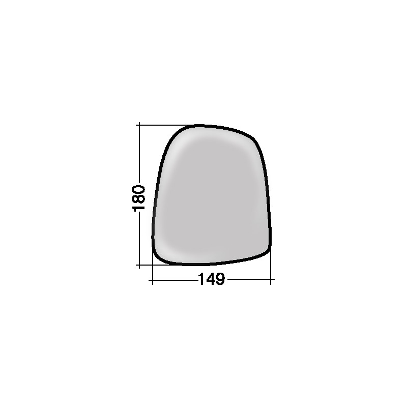 VETRO CON PIASTRA DESTRO TERMICO CONVESSO NISSAN PRIMASTAR X83 20022006, NISSAN PRIMASTAR X83 20062016, OPEL VIVARO X83 2002200