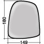 VETRO CON PIASTRA DESTRO TERMICO CONVESSO NISSAN PRIMASTAR X83 20022006, NISSAN PRIMASTAR X83 20062016, OPEL VIVARO X83 2002200