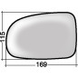 VETRO CON PIASTRA SINISTRO ASFERICO CONVESSO OPEL CORSA C X01 20002006, OPEL TIGRA CABRIO TWINTOP X04 20042009