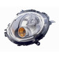PROIETTORE DESTRO H4 CON MOTORE CON FANALE ARANCIO MINI CABRIO R57 20082010, MINI CABRIO R57 20102015, MINI CLUBMAN R55 2006201