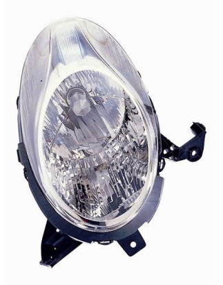 PROIETTORE SINISTRO H4 CON PARABOLA CROMATA CON PREDISPOSIZIONE REGOLAZIONE ELETTRICA NISSAN MICRA K12 20022010 VERS 2007