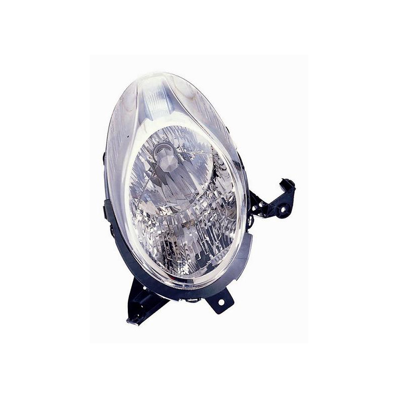 PROIETTORE SINISTRO H4 CON PARABOLA CROMATA CON PREDISPOSIZIONE REGOLAZIONE ELETTRICA NISSAN MICRA K12 20022010 VERS 2007