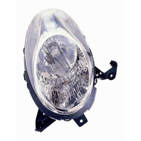 PROIETTORE SINISTRO H4 CON PARABOLA CROMATA CON PREDISPOSIZIONE REGOLAZIONE ELETTRICA NISSAN MICRA K12 20022010 VERS 2007
