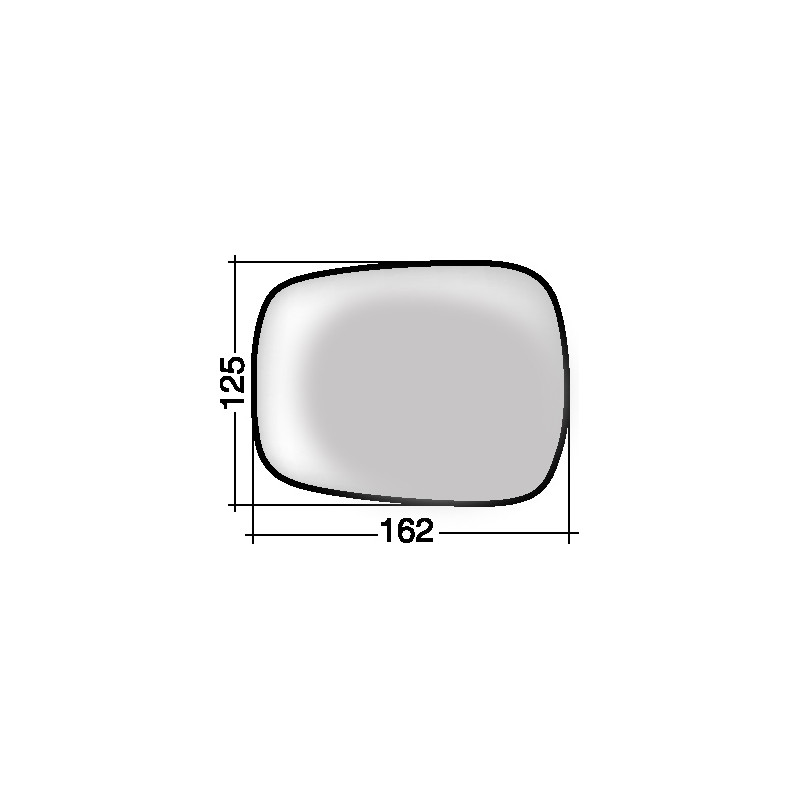 VETRO CON PIASTRA DESTROSINISTRO ASFERICO CONVESSO NISSAN KUBISTAR X76 20032009, RENAULT EXPRESS 19951998, RENAULT KANGOO KC0KC
