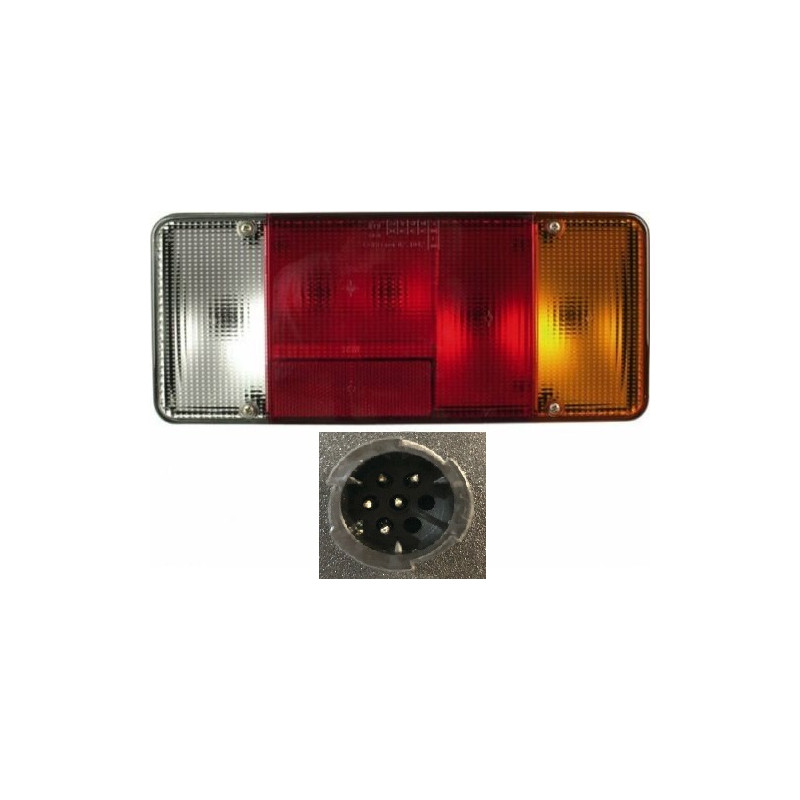 FANALE POSTERIORE DESTRO CON PORTALAMPADA CONNETTORE CENTRALE IVECO DAILY 20002007