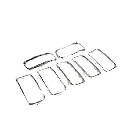 KIT MODANATURE GRIGLIA RADIATORE ANTERIORE CROMATA JEEP RENEGADE BUB1BV 2018