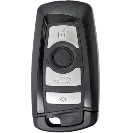 GUSCIO CHIAVE NERO CON TASTI ARGENTO 4 TASTI: TASTO APERTURA TASTO CHIUSURA TASTO PORTELLONE LAMA BMW SERIES 5 E60E61 20032010,