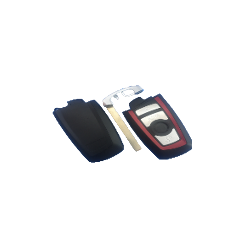 GUSCIO CHIAVE NERO CON BORDO ROSSO E LAMA CROMATA 4 TASTI: TASTO APERTURA TASTO CHIUSURA TASTO PORTELLONE BMW SERIES 5 E60E61 2