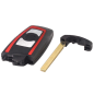 GUSCIO CHIAVE NERO CON BORDO ROSSO 3 TASTI: TASTO APERTURA TASTO CHIUSURA TASTO PORTELLONE BMW SERIES 5 E60E61 20032010, BMW SE