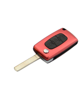 GUSCIO CHIAVE ROSSO 3 TASTI: TASTO APERTURA TASTO CHIUSURA TASTO LUCI PEUGEOT 207 WDWAWC 20062014, PEUGEOT 307 3A3C 20012005, P