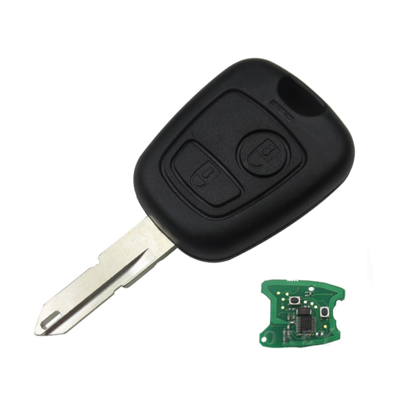 GUSCIO CHIAVE COMPLETO 2 TASTI: CON LAMA NE72 CON CHIP ID46 TIPO FREQUENZA: 433MHZ TASTO APERTURA TASTO CHIUSURA CITROEN C5 DED
