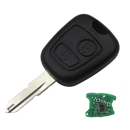 GUSCIO CHIAVE COMPLETO 2 TASTI: CON LAMA NE72 CON CHIP ID46 TIPO FREQUENZA: 433MHZ TASTO APERTURA TASTO CHIUSURA CITROEN C5 DED