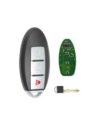 GUSCIO CHIAVE COMPLETO CON CHIP IDKR55WK49622 TIPO FREQUENZA: 315MHZ TASTO APERTURA TASTO CHIUSURA TASTO ANTIPANICO NISSAN QASH