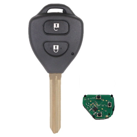 GUSCIO CHIAVE COMPLETO CON CHIP 4D67 TIPO FREQUENZA: 434MHZ TASTO APERTURA TASTO CHIUSURA TOYOTA COROLLA E 11 2000200  TOYOTA C