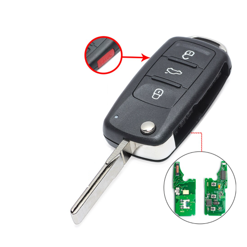 GUSCIO CHIAVE COMPLETO CON CHIP ID46 TIPO FREQUENZA: 433MHZ TASTO APERTURA TASTO CHIUSURA TASTO PORTELLONE TASTO ANTIPANICO VOL