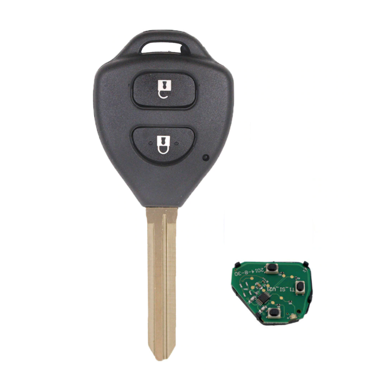 GUSCIO CHIAVE COMPLETO CON CHIP 4D67 TIPO FREQUENZA: 315MHZ TASTO APERTURA TASTO CHIUSURA TOYOTA COROLLA E 11 2000200  TOYOTA C