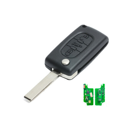 GUSCIO CHIAVE COMPLETO 3 TASTI: CON LAMA HU83 CON CHIP ID46 CE0536 TIPO FREQUENZA: 433MHZ TASTO APERTURA TASTO CHIUSURA TASTO P