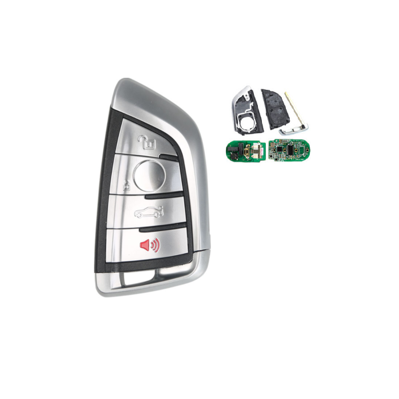 GUSCIO CHIAVE COMPLETO 4 TASTI: CON CHIP TIPO FREQUENZA: 315MHZ TASTO APERTURA TASTO CHIUSURA TASTO PORTELLONE TASTO ANTIPANICO
