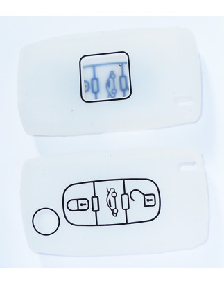 COVER CHIAVE BIANCO CON RIQUADRI NERI 3 TASTI: TASTO APERTURA TASTO CHIUSURA TASTO PORTELLONE PEUGEOT 207 WDWAWC 20062014, PEUG