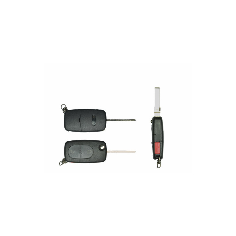 GUSCIO CHIAVE NERO 2+1 TASTI: BATTERIA 1616 TASTO APERTURA TASTO CHIUSURA TASTO PANIC LAMA HU66 AUDI A3 8P18PA 20032008, AUDI A