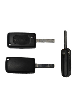 GUSCIO CHIAVE NERO 3 TASTI: CON ALLOGGIO BATTERIA ESAGONALE TASTO APERTURA TASTO CHIUSURA TASTO PORTELLONE LAMA VA2 CITROEN BER