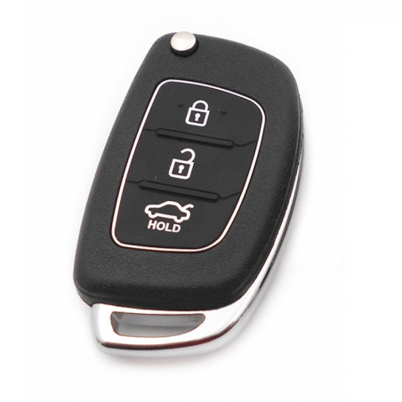 GUSCIO CHIAVE NERO CON BORDO CROMATO 3 TASTI: TASTO APERTURA TASTO CHIUSURA TASTO PORTELLONE LAMA TOY49 HYUNDAI i30 FD 2007201 