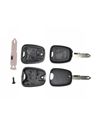 GUSCIO CHIAVE NERO 2 TASTI: CON VITE TASTO APERTURA TASTO CHIUSURA LAMA NE72 CITROEN BERLINGO MF 20022008, CITROEN BERLINGO MF 