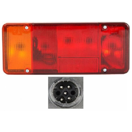 FANALE POSTERIORE SINISTRO CON PORTALAMPADA CONNETTORE CENTRALE IVECO DAILY 20002007