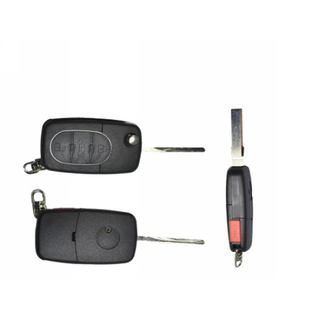 GUSCIO CHIAVE NERO 3+1 TASTI: TASTO APERTURA TASTO CHIUSURA TASTO PORTELLONE TASTO PANIC LAMA HU64 AUDI A3 8P18PA 20032008, AUD