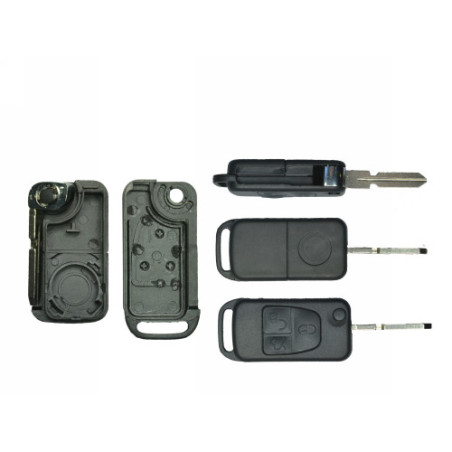 GUSCIO CHIAVE NERO 3 TASTI: TASTO APERTURA TASTO CHIUSURA TASTO PORTELLONE LAMA HU36 MERCEDES-BENZ C CLASS W202 19931999, MERCE