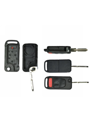 GUSCIO CHIAVE NERO 3+1 TASTI: TASTO APERTURA TASTO CHIUSURA TASTO PORTELLONE TASTO PANIC LAMA HU39 MERCEDES-BENZ ML W163 199820