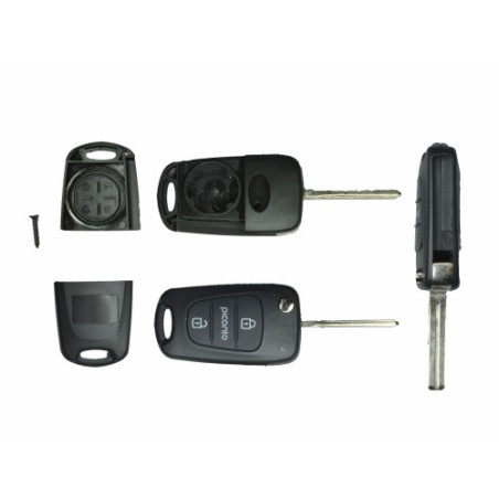 GUSCIO CHIAVE NERO 3 TASTI: SCRITTA PICANTO TASTO APERTURA TASTO CHIUSURA TASTO PORTELLONE LAMA TOY49 KIA PICANTO SA 20042008, 