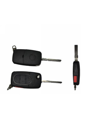 GUSCIO CHIAVE NERO 3+1 TASTI: BATTERIA 2032 TASTO APERTURA TASTO CHIUSURA TASTO PORTELLONE TASTO PANIC LAMA HU64 AUDI A3 8P18PA
