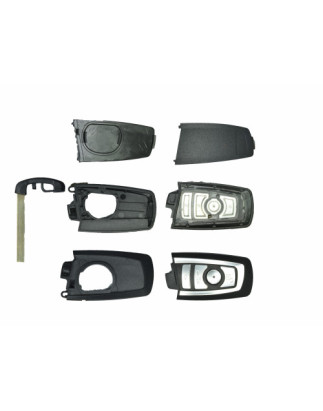 GUSCIO CHIAVE NERO CON TASTI E BORDO ARGENTO 4 TASTI: BMW SERIES 1 35D E81E87 20042011, BMW SERIES 2 COUPECABRIO F22F23 2014201