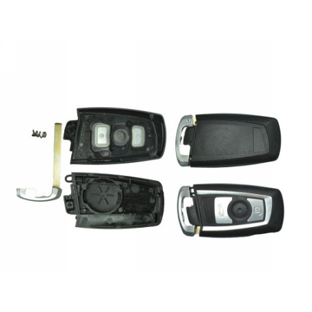 GUSCIO CHIAVE NERO CON TASTI ARGENTO 3 TASTI: TASTO APERTURA TASTO CHIUSURA TASTO PORTELLONE LAMA DI EMERGENZA BMW SERIES 5 E34