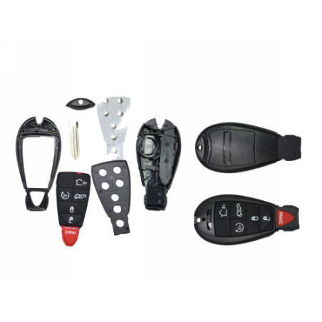 GUSCIO CHIAVE NERO 5+1 TASTI: TASTO APERTURA TASTO CHIUSURA TASTO PORTELLONE TASTO PANIC LAMA DI EMERGENZA Y160 DODGE CALIBER 2