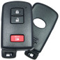 GUSCIO CHIAVE 2+1 TASTI: SENZA GOMMINO PAD INTERNO TASTO APERTURA TASTO CHIUSURA TASTO PANIC TOYOTA LAND CRUISER J10 19982007, 