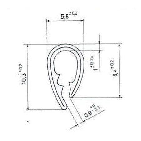 TRAFILATO GOCCIOLATOIO LEGGERO ARGENTO FIAT 500 F  L  R 19651975      , FIAT 850 19641971