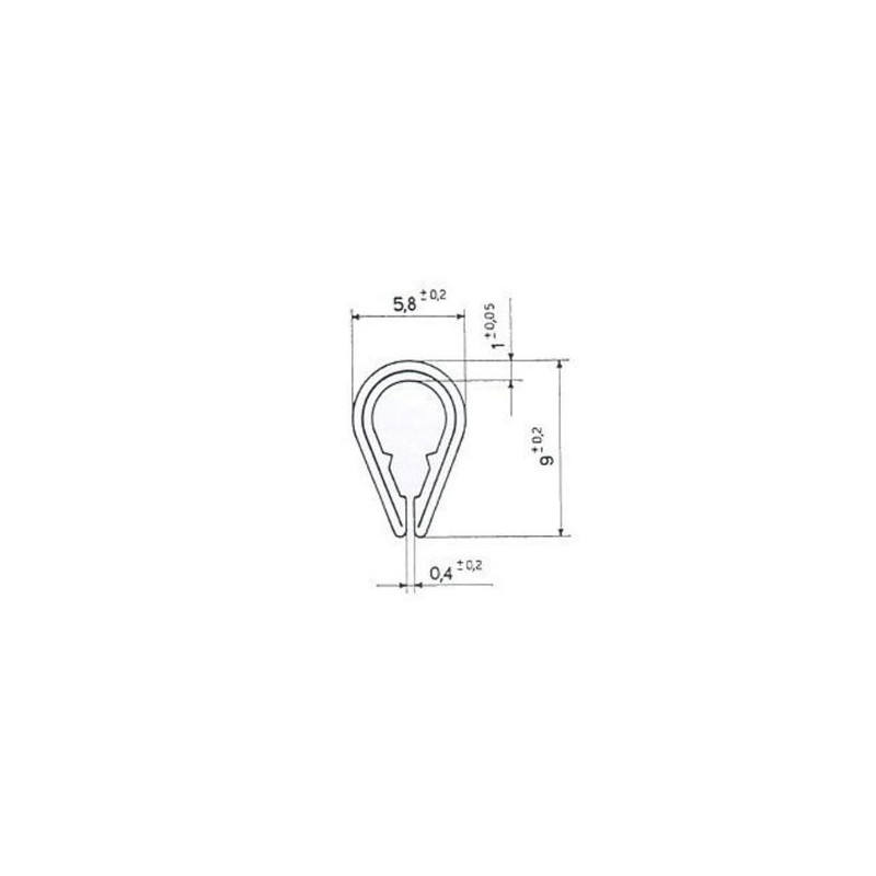 TRAFILATO GOCCIOLATOIO NERO FIAT 500 F  L  R 19651975      , FIAT 850 19641971