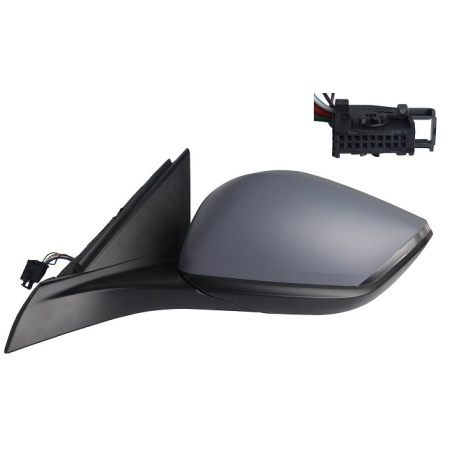 RETROVISORE ELETTRICO SINISTRO 9 PIN CON PRIMER TERMICO VETRO CONVESSO RICHIUDIBILE ELETTRICAMENTE CON FANALINO INTEGRATO CON L