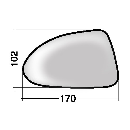 VETRO CON PIASTRA SINISTRO ASFERICO TERMICO OPEL CORSA D S07 20062015