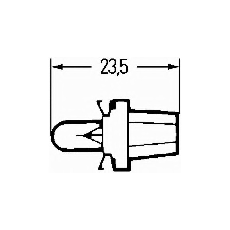 PLASTIC SOCKET LAMPS 12V 2W STANDARD