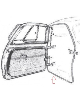 GUARNIZIONE PORTA ANTERIORE DESTRASINISTRA FIAT 500 D 19571965