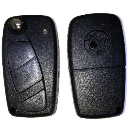 GUSCIO CHIAVE NERO 3 TASTI: VANO BATTERIA POSTERIORE TASTO APERTURA TASTO CHIUSURA TASTO PORTELLONE LAMA SIP22 FIAT DOBLO 11922