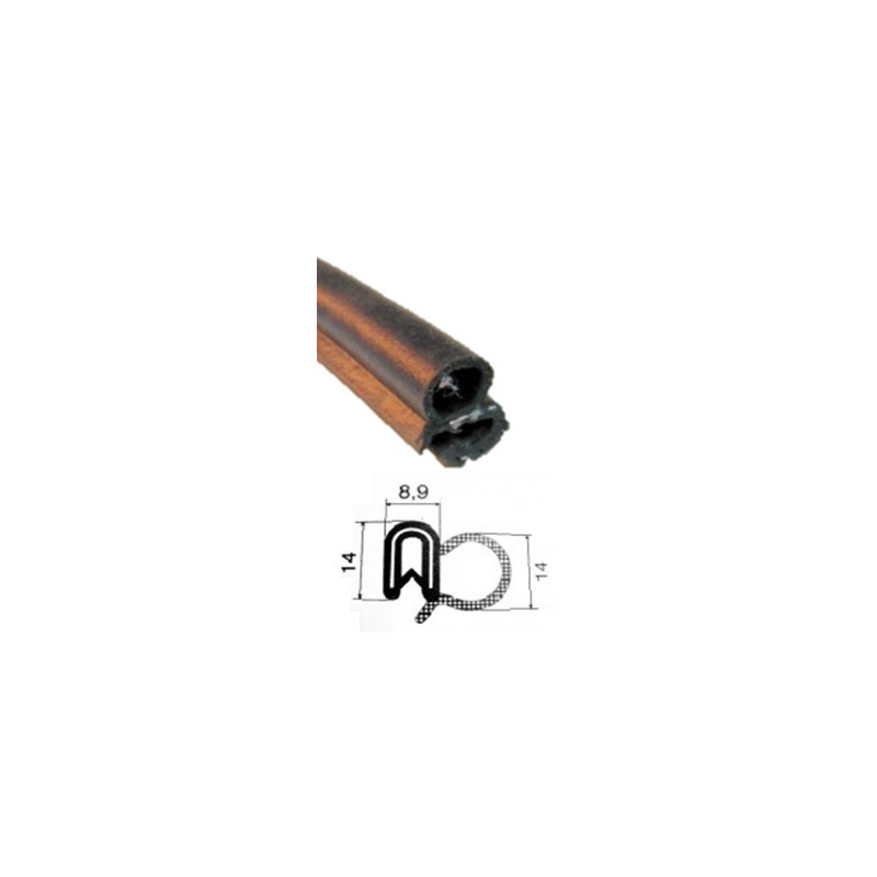 TRAFILATO VANO PORTA ROTOLO 25m CON INSERTO FILO CON BULBO LATERALE FIAT 500 F  L  R 19651975