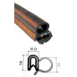 TRAFILATO VANO PORTA ROTOLO 25m CON INSERTO FILO CON BULBO LATERALE FIAT 500 F  L  R 19651975