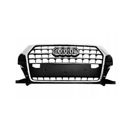 GRIGLIA PARAURTI ANTERIORE CENTRALE GRIGIA CON CORNICE CROMATA CON SENSORI AUDI Q3 8UB8UG 20142018